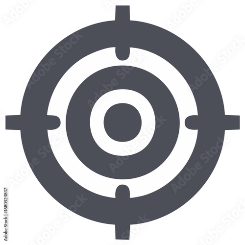 Abstract Target Illustration for Focus and Accuracy Concepts Aiming for the Center Marksmanship Icon Bullseye Goal Design Target Design, achievement