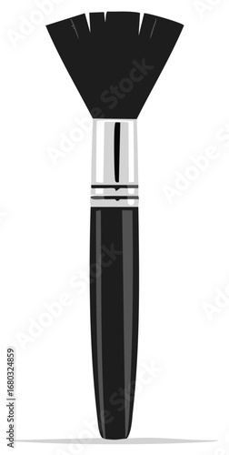 Cosmetic Makeup Fan Brush for Applying Powders and Bronzers at Home or in Salons