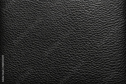 Close-up view of black leather texture