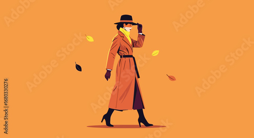 Anonymity Enshrouded In The Cloak Of Autumnal Charm Amidst The Gentle Breeze
