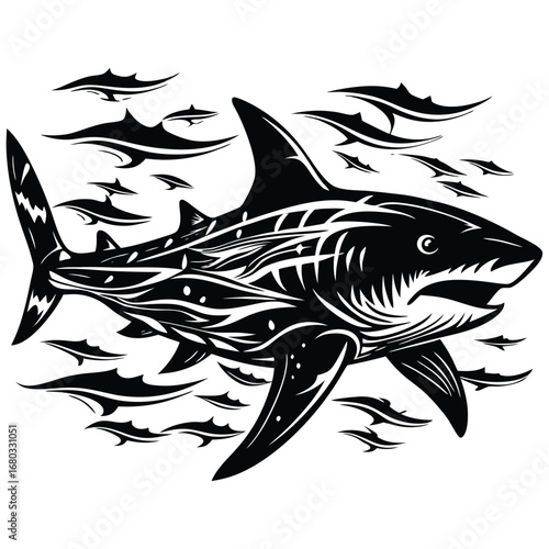 shark vector design illustration.