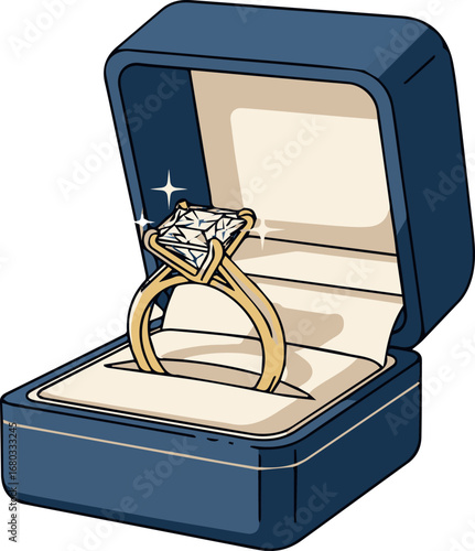 Sparkling Solitaire A Diamond Engagement Ring in its Box