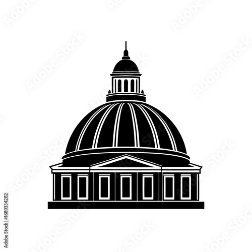 dome of a significant building  landmark  civic ce