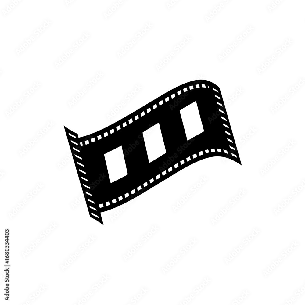 Fototapeta premium film strip icon with a subtle play on light and sh