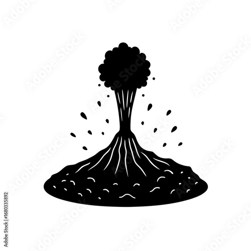 subtle geyser or vent releasing gas  geological  u