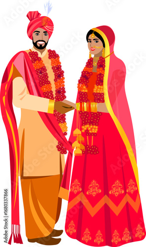 wedding day indian couple