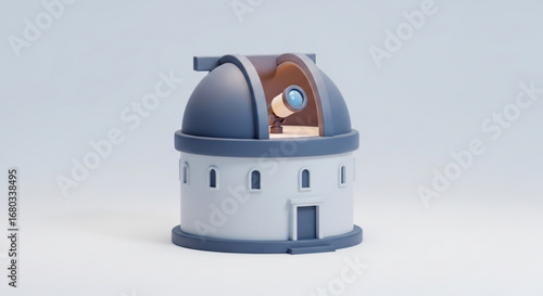 Explore the universe with this cute telescope observatory astronomy science illustration for kids and adults