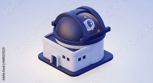Explore the cosmos with this observatory telescope vector illustration for astronomy and science enthusiasts design