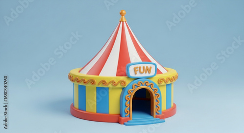 Explore the whimsical world of fun circus tent illustration for playful designs and joyful celebrations