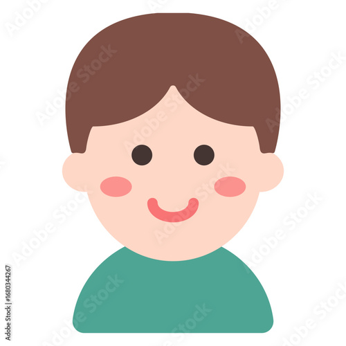 귀여운 남자아이 상반신 아이콘