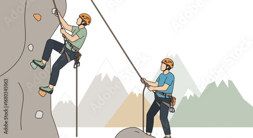 Adventure in the Mountains: Rock Climbing and Rappelling with Safety Gear and Techniques