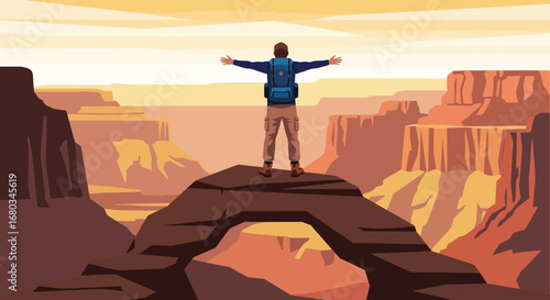 Adventure Spirit: Exploring Majestic Canyon Landscapes and Embracing Wilderness