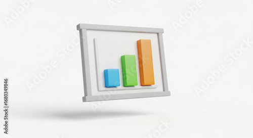 Colorful bar chart infographic presentation for business data analysis and growth representation overview