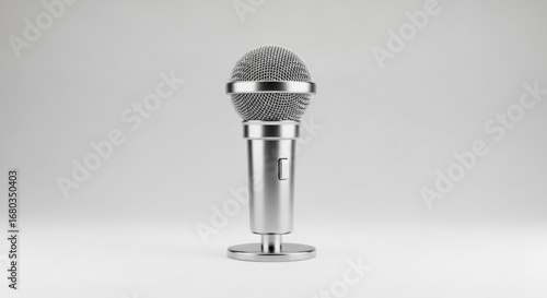 Microphone audio recording equipment professional sound system studio vocal performance device silver mic