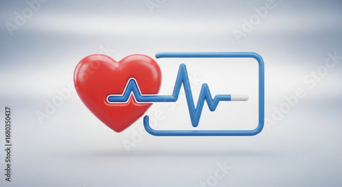 Heart health heartbeat ekg monitor medical cardiology healthcare vital signs pulse rhythm wellness checkup