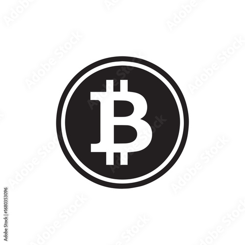 Sleek Bitcoin Symbol A Modern Representation of Digital Currency Shining in Simplicity and Style Featuring a Bold "B" Encased in a Circle Conveying the Essence of Cryptocurrency and Blockchain 