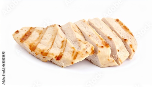 Grilled chicken breast fillet cut into strips