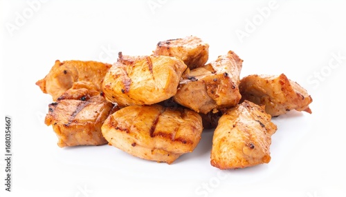 Schilderij op canvas grilled chicken chunks