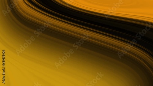 Abstract flowing lines with gradient colors of black and orange