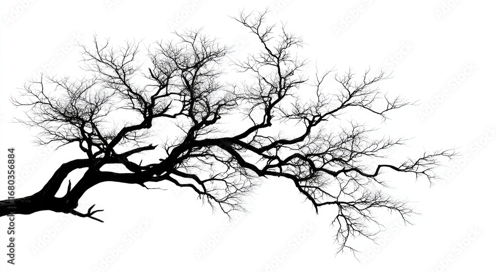 Fototapeta premium Silhouetted bare tree branches