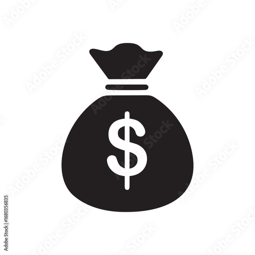 Symbolic Portrayal of Wealth and Financial Security A Graphic Illustration of a Money Bag Depicting Prosperity Savings Investment Success Earning and Accumulation a Visual Metaphor for Finance