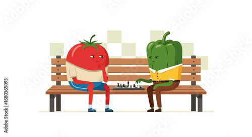 Vegetable Rivals Engage In A Game Of Strategic Thinking And Cerebral Competition
