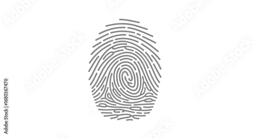 Unique Identity Unveiled: Fingerprint Illustration Representing Individuality and Authentication Process
