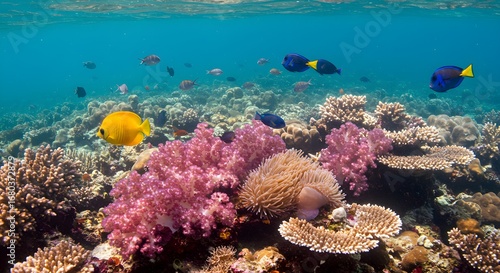 Wallpaper Mural Colorful coral reef underwater scene Torontodigital.ca