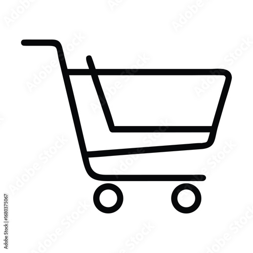 Trolly Icon Vector Illustration Shopping Cart Stock Vector