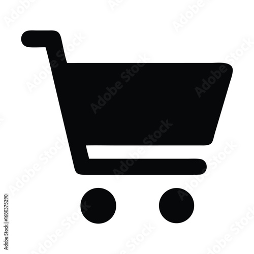 Trolly Icon Vector Illustration Shopping Cart Stock Vector