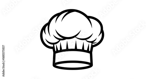 Whimsical cartoon chef hat icon illustrating culinary expertise and professional gastronomic skills