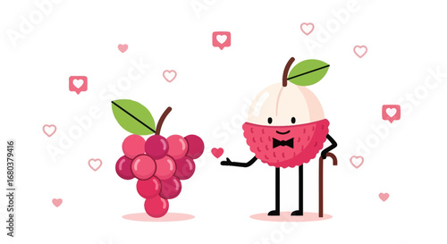 Sweet Fruit Friends Celebrate Life with a Shared Heartfelt Gesture Full of Love and Appreciation