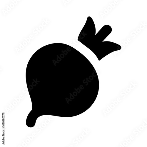 Beetroot vector icon illustration of fresh beet root vegetable healthy food ingredient and nutrition diet