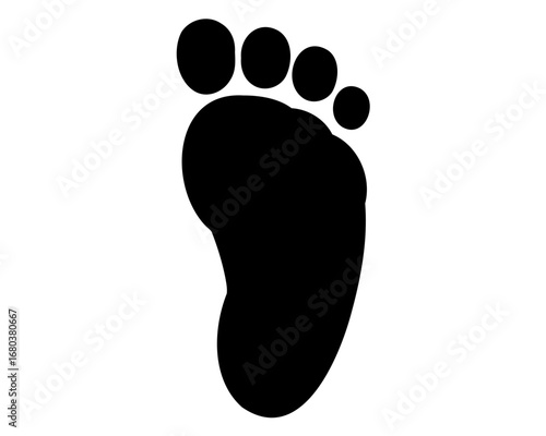 Black and White Footprint Image Depicting Health, Anatomy, and Human Connection