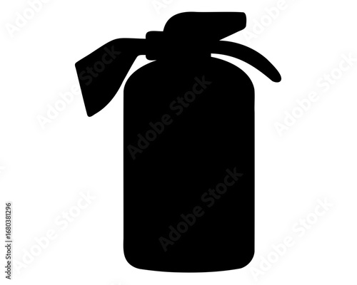 Silhouette of a standard fire extinguisher for safety and emergency situations