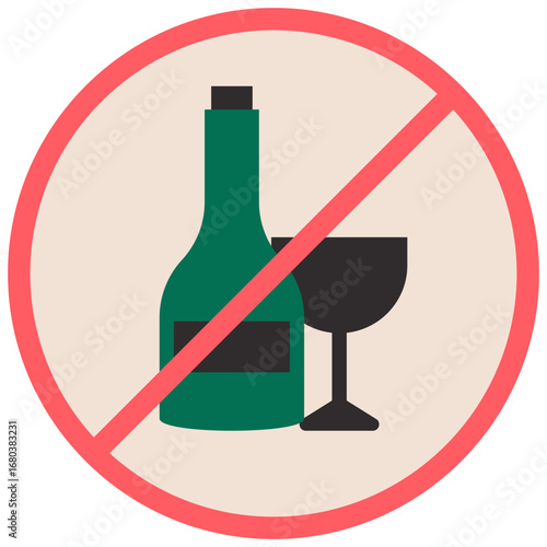 no alcohol sign vector