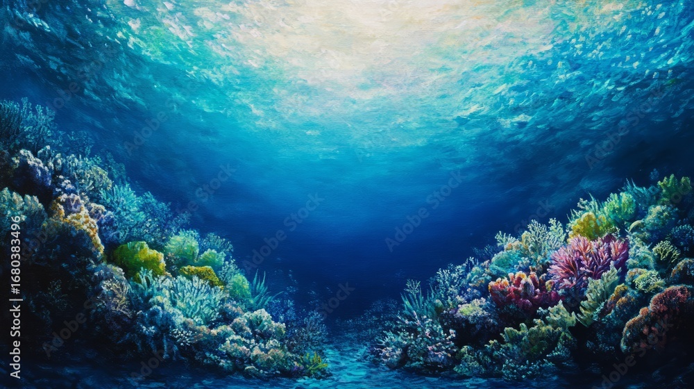 Fototapeta premium Underwater Ocean Landscape