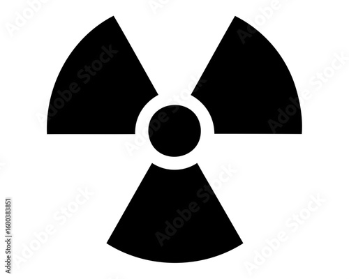 International Radiation Symbol Warning Sign for Radioactive Material and Ionizing Radiation