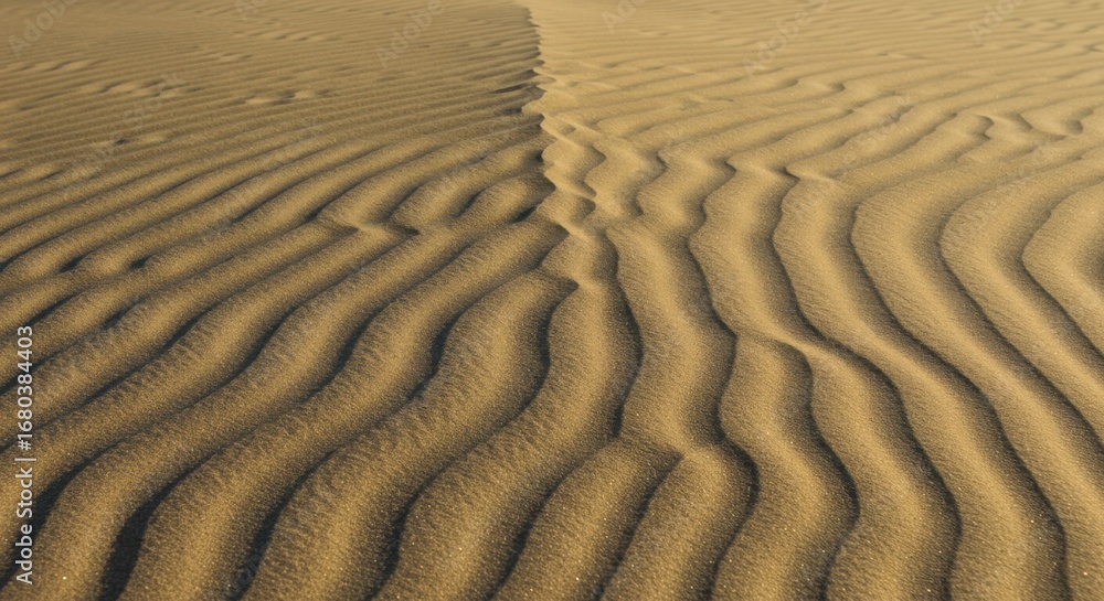 Fototapeta premium Desert Sand Dune Patterns: A Study in Natural Texture
