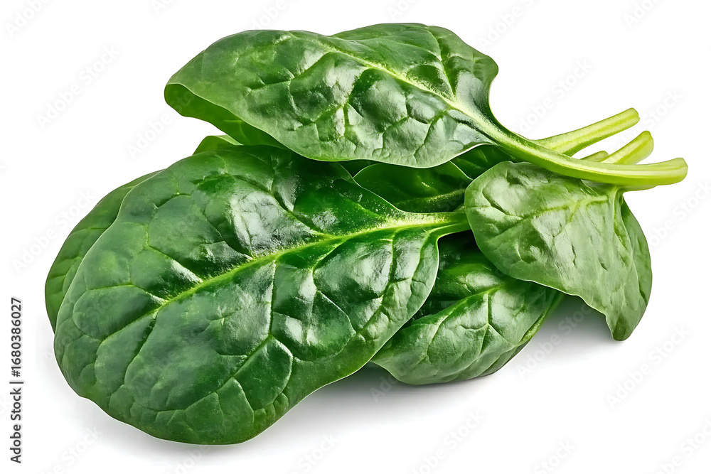 Obraz premium spinach leaves isolated on white