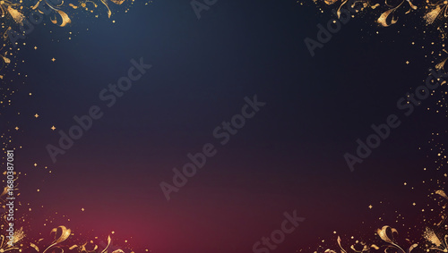 Wallpaper Mural a stunning illustration of a dark gradient backdrop that transitions seamlessly from a deep navy blue at the top to a rich deep crimson towards the bottom, adorned with elegant golden ember patterns t Torontodigital.ca