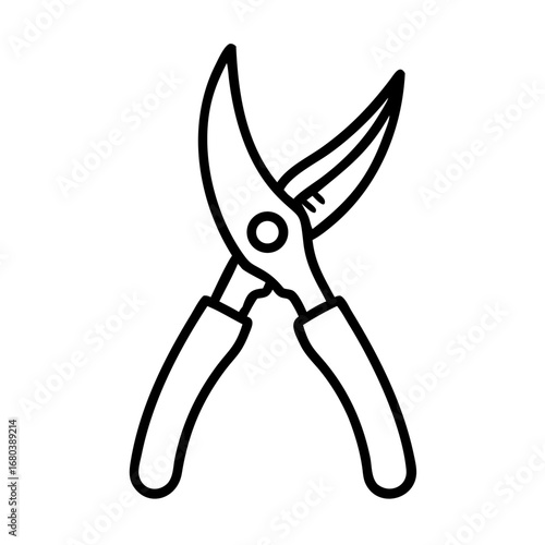 Gardening pruning shears icon transparent background