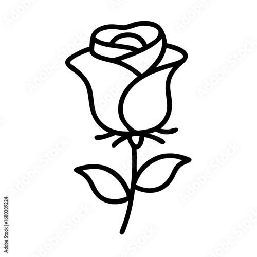 Gardening rose icon transparent background