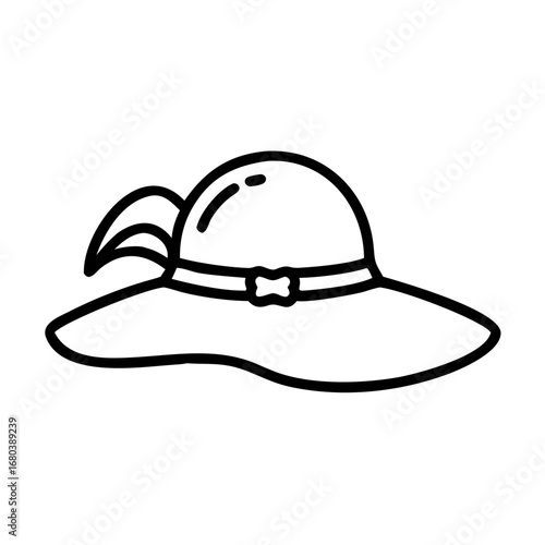 Gardening sun hat icon transparent background