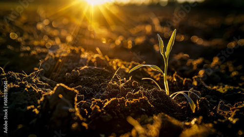 Fresh seedling growth symbolizing new beginnings and sustainability