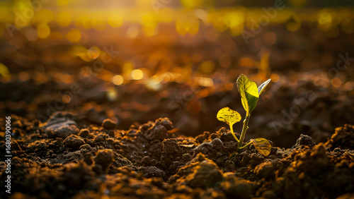 Fresh seedling growth symbolizing new beginnings and sustainability