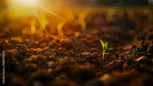 Fresh seedling growth symbolizing new beginnings and sustainability