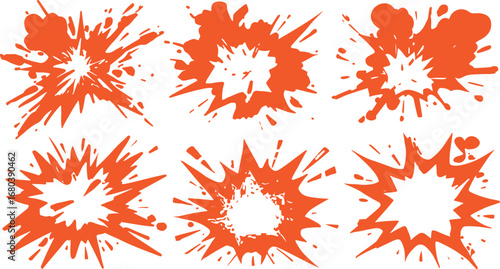 Explosion Graphic Shape – Pop Art, Comic Symbol, Retro Boom Effect, Energy Illustration, Dynamic Shape, Cartoon Style, Creative Element, Grunge Symbol, Bold Design, Urban Pop, Power Blast, Vector Grap