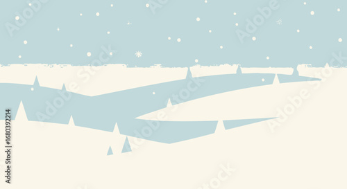 Serene Winter Scene Depicting Snowfall And Pristine Forest Landscapes Beautifully