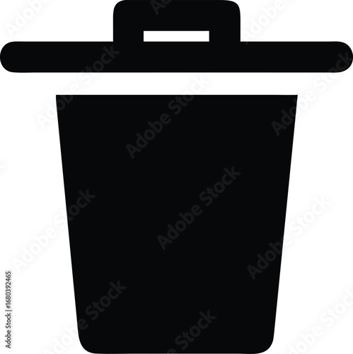 Full trash bin icon outline vector household garbage